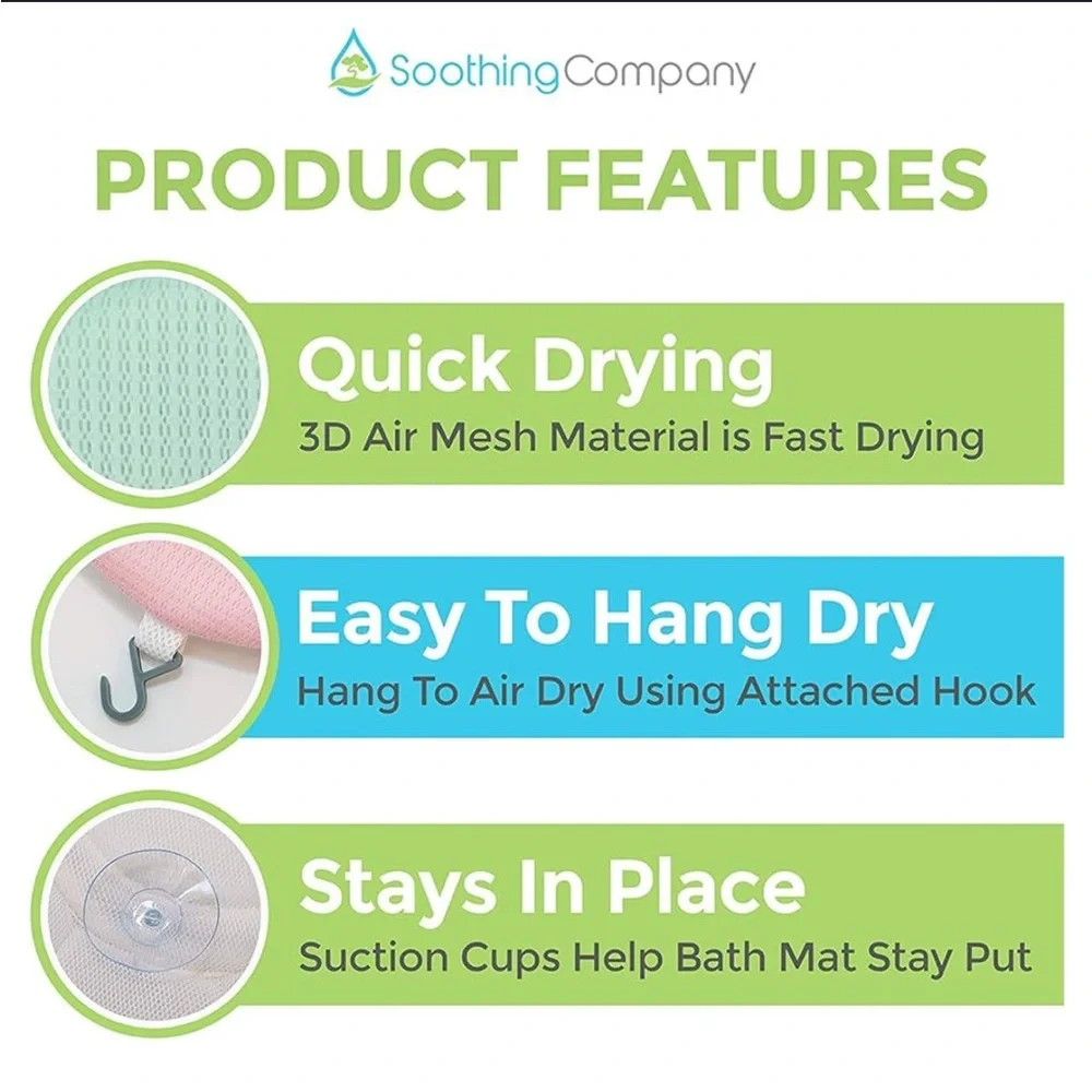 Soothing Company Mesh Flower Baby Bath Pillow